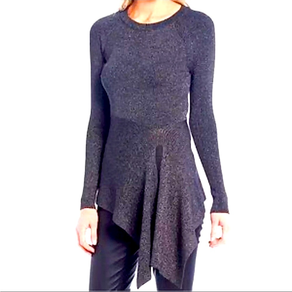 Antonio MILANI asymmetrical metallic sweater